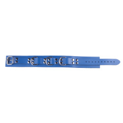 The Red Collier en cuir Ultra Bleu